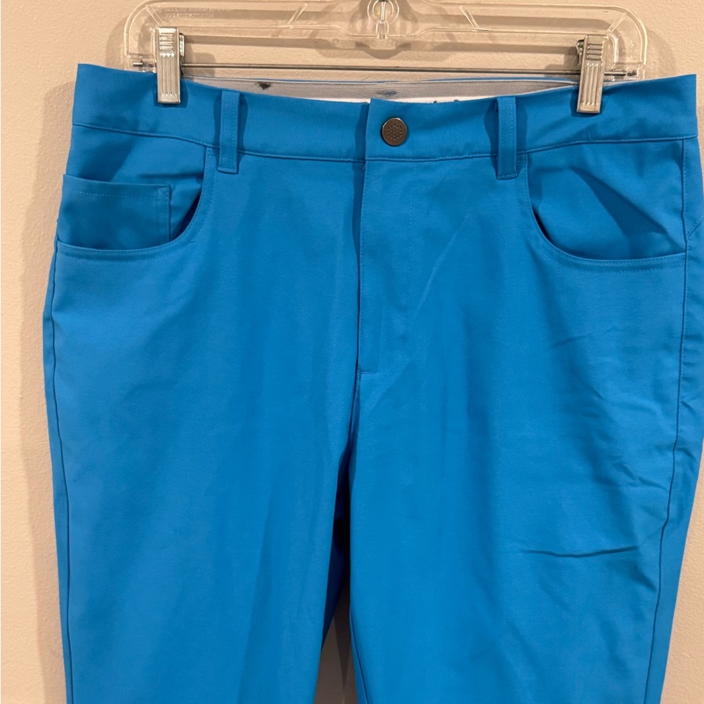 Puma Sport Lifestyle Golf Pants Chino Stretch Tech Performance Men 32x32 Blue - Picture 2 of 10